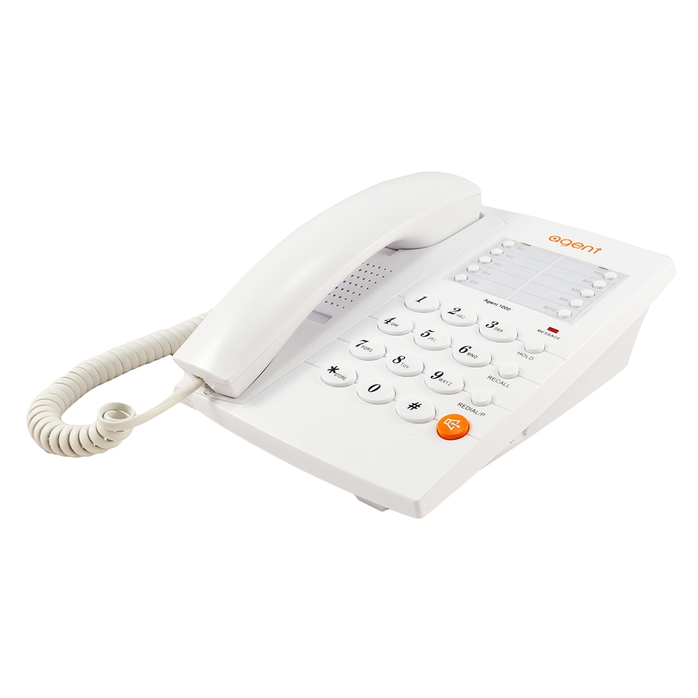 Agent 1000 White Analogue Desktop Phone