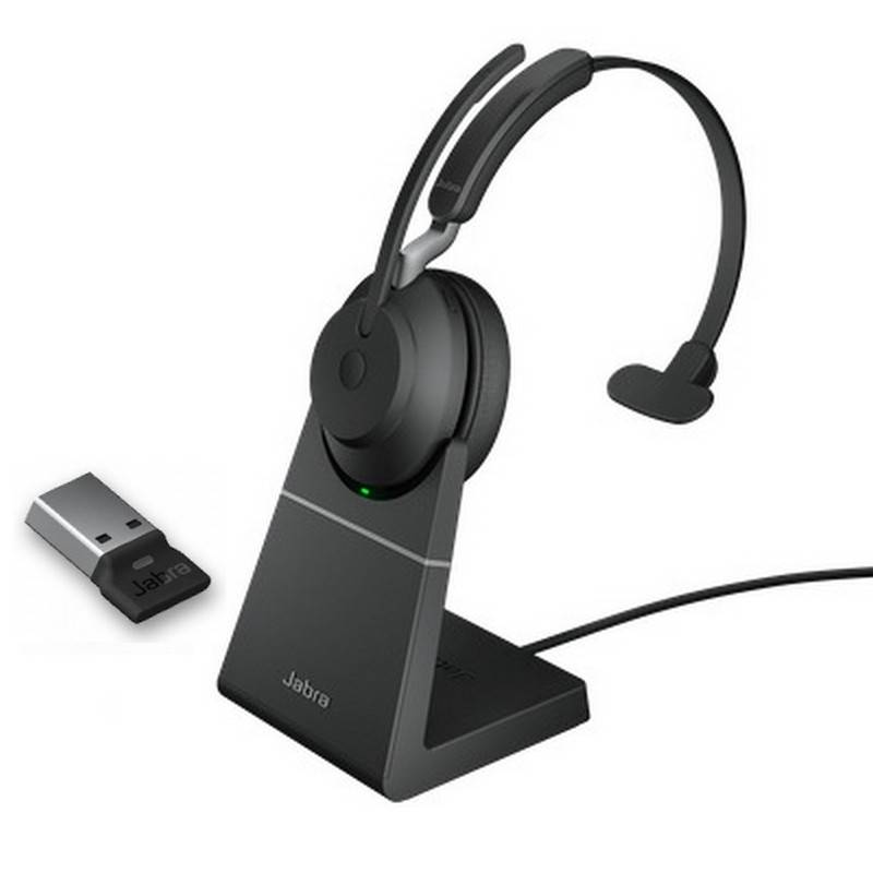 Jabra Evolve2 65 MS Mono USB-A with Charging Stand