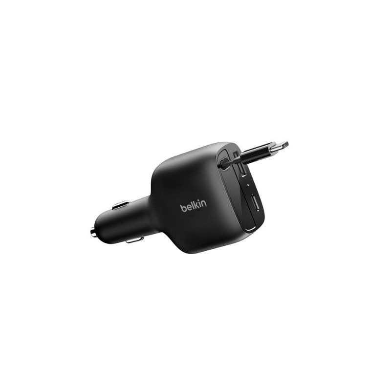 Belkin 75W Car Charger with Retractable Cable