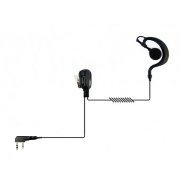 G-Shaped Earpiece with PTT for 2-Pin Motorola