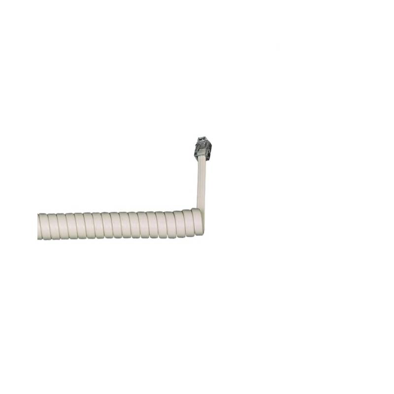 Coiled Telephone Handset Cord 5m (Ivory)