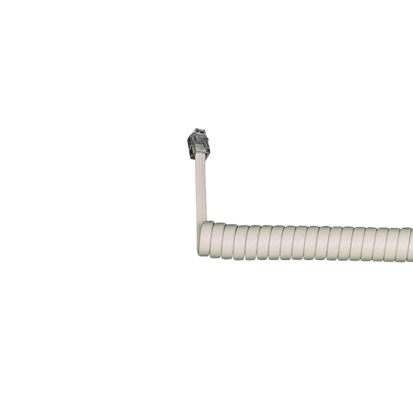 Coiled Telephone Handset Cord (Ivory)