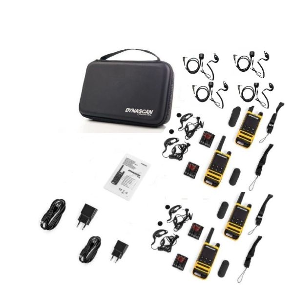 Pack 4 Dynascan P19  + 4 interchangeable hook earphones