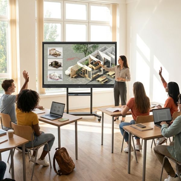 LG CreateBoard 65 inch interactive display in classroom environment