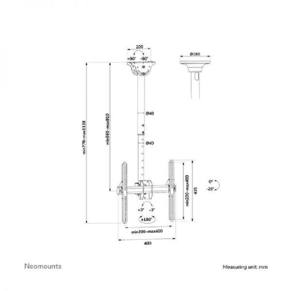 Neomounts Flat Screen Desk Mount (clamp)