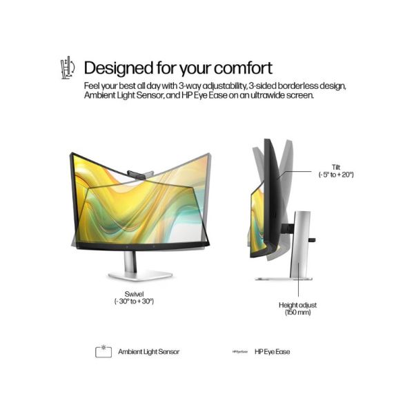 HP Series 5 Pro 534pm WQHD USB C Curved Monitor