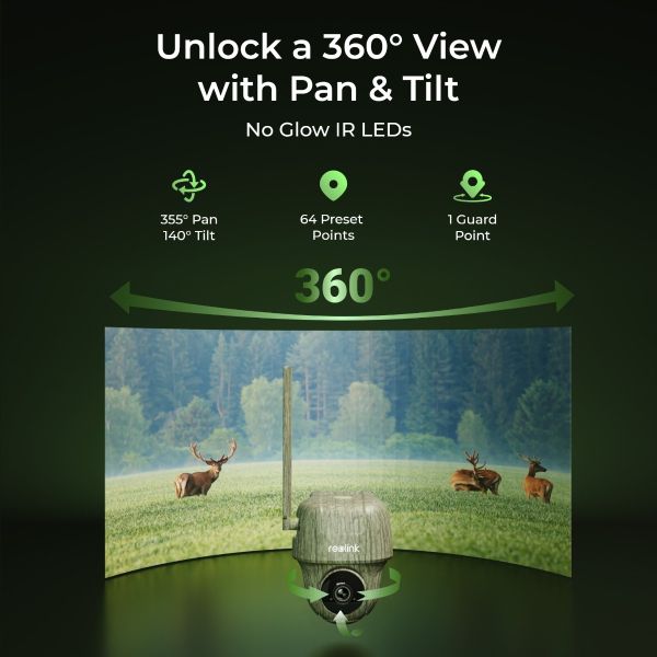 Reolink 4K Ranger 4G PT AI Battery Cam Kit +32GB