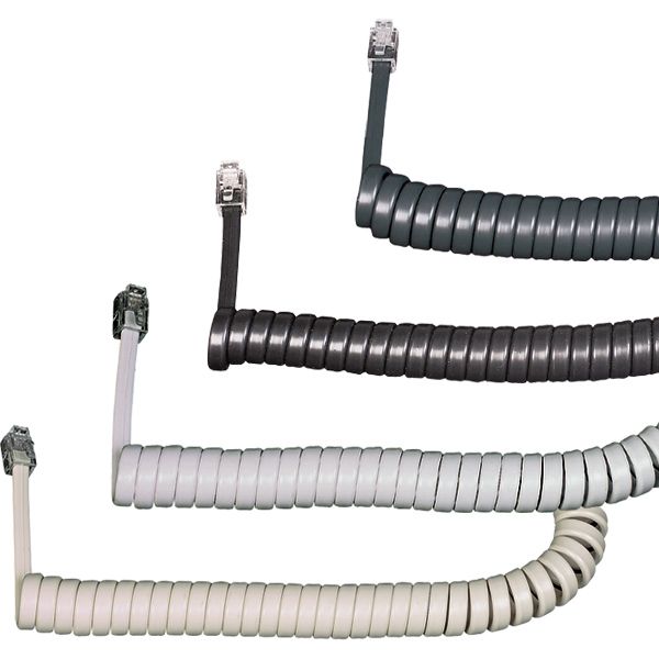 Coiled Telephone Handset Cord (Ivory)