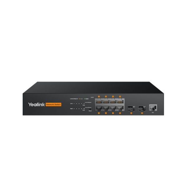 Yealink RCH-80 AV PoE+ switch front view