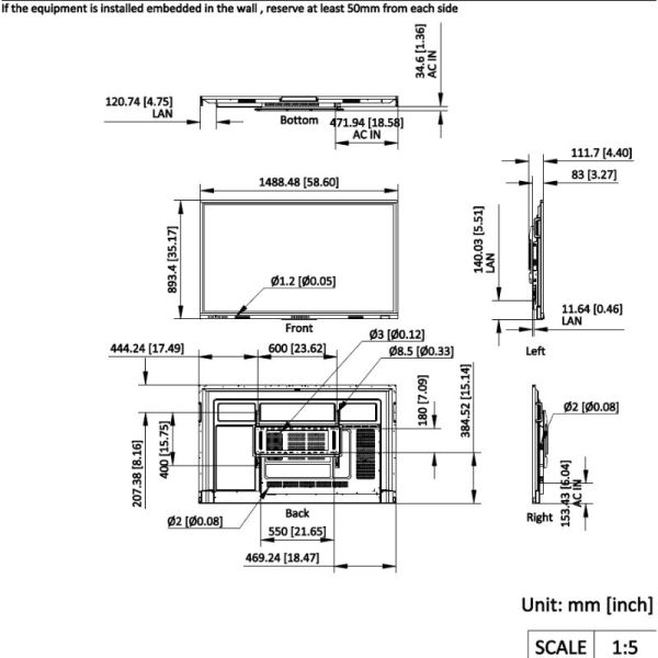 Hikvision DS-D5A65RB/A3 65 Inch 