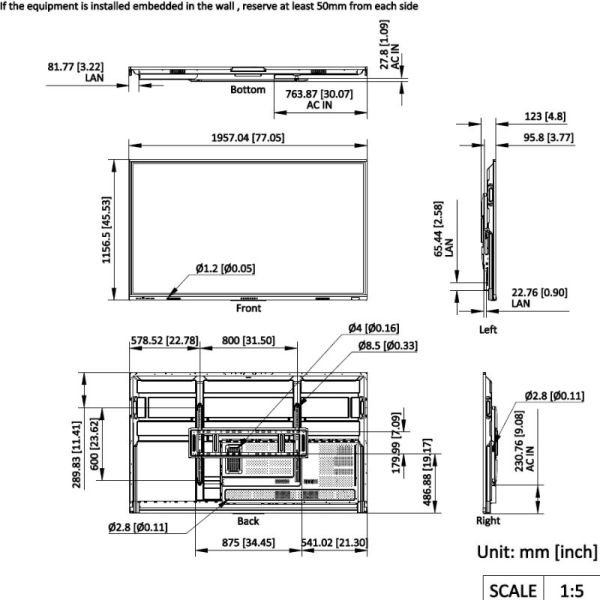Hikvision DS-D5A86RB/A3 86 Inch