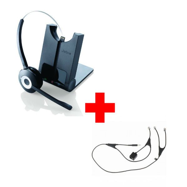 Jabra PRO 920 Cordless Headset + Jabra EHS Adapter for Alcatel Phones