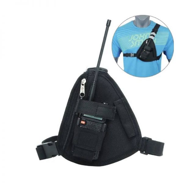 Chest harness for walkie-talkies