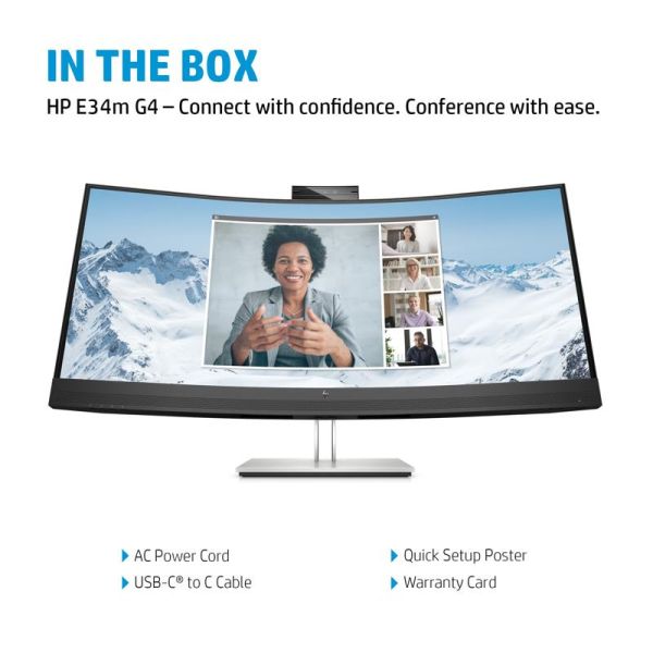 HP E34m G4 WQHD USB-C Conference Display
