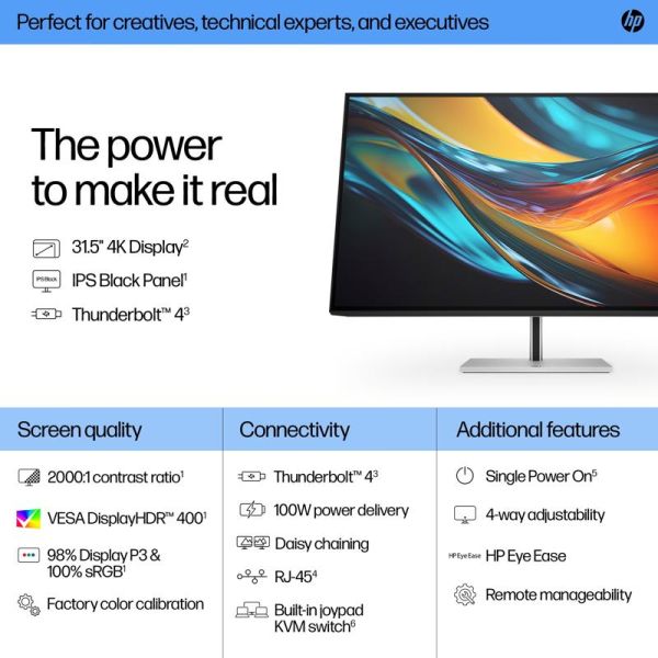 HP 7 Series Pro 31.5'' 4K Thunderbolt 4 Display