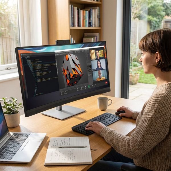 HP Series 7 Pro 740pm 5K2K Curved Monitor 39.7