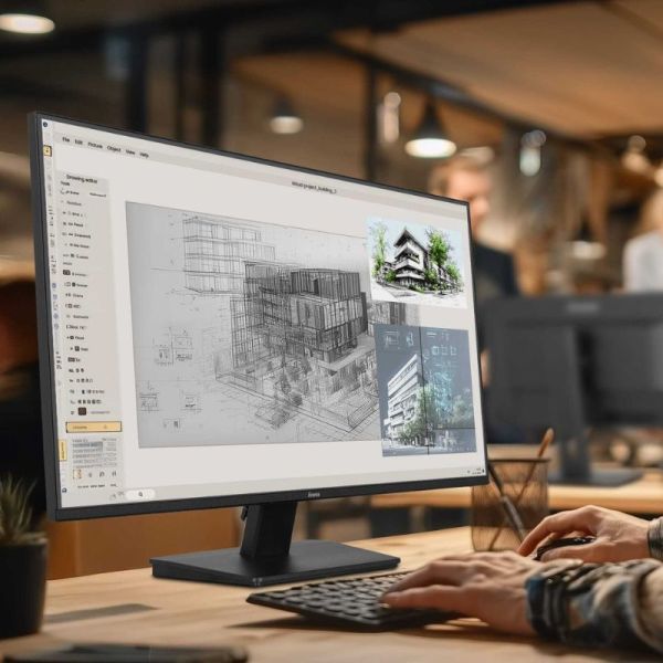 iiyama ProLite X2797HSU-B1 multi monitor office setup