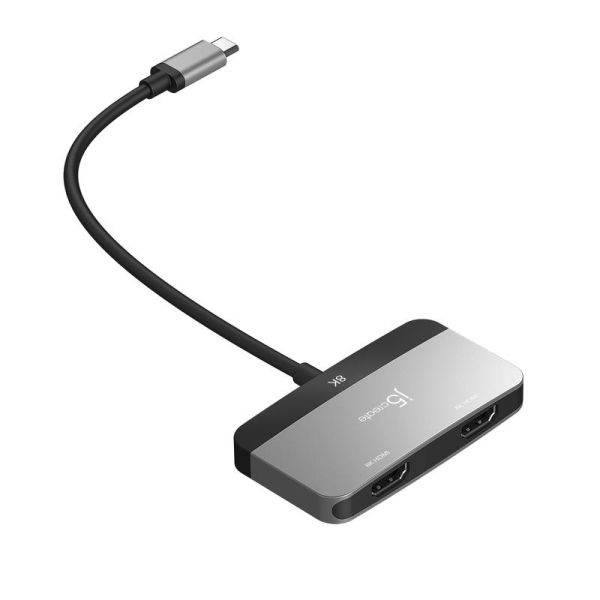 jcreate 8K USB-C to Dual HDMI Display Adapter