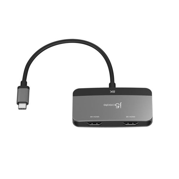 jcreate 8K USB-C to Dual HDMI Display Adapter