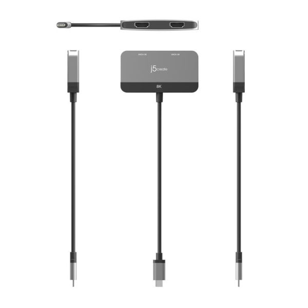 jcreate 8K USB-C to Dual HDMI Display Adapter