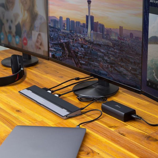 Triple Display Docking Station with 100W PD Adapter