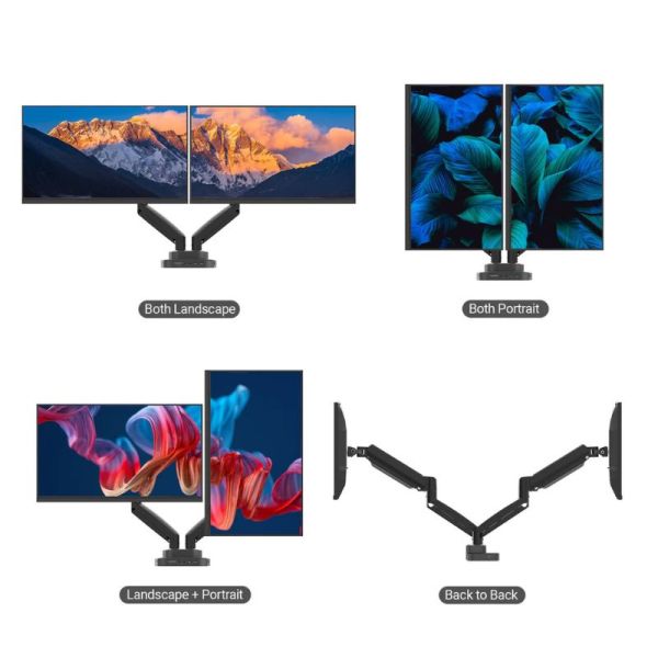 JTSA302 Dual-Monitor Mount with Docking Station