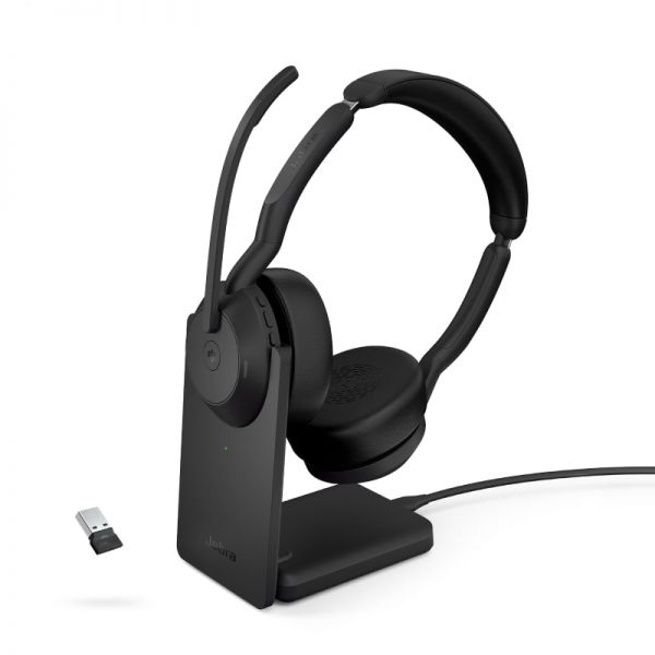 Jabra Evolve2 55 Link380 - USB-A Dongle - UC Stereo + Charging Stand