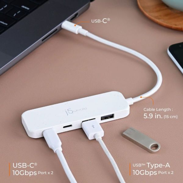 J5create USB-C to 4-Port Type-C & Type-A Gen 2 Hub