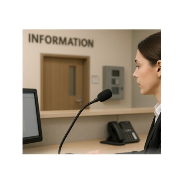 Rondson PA 100D public address microphone with DIN connector
