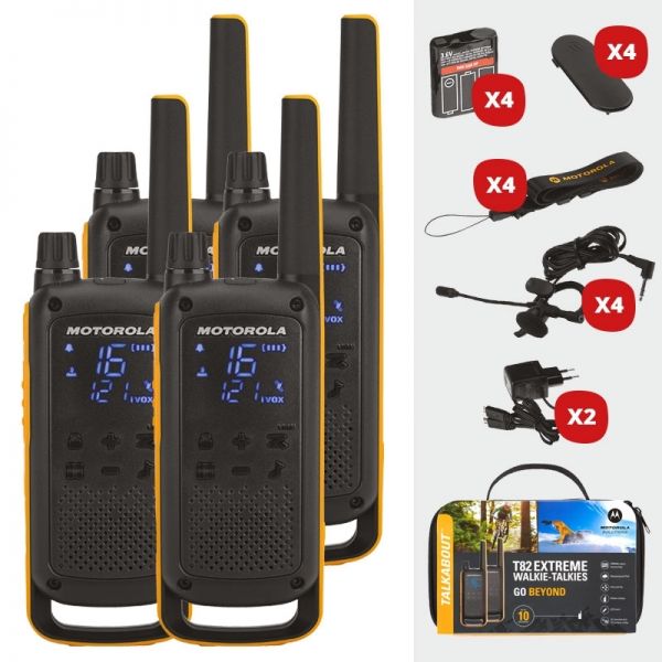 Motorola T82 Extreme Quad  Pack + 4 charging docks 