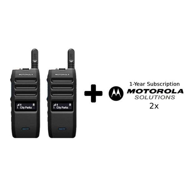 Motorola Wave TLK110 Twin pack with Charger + 1 year subscription
