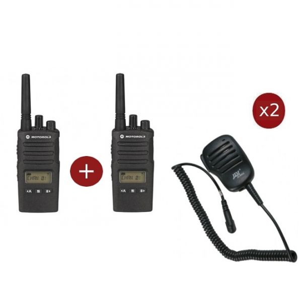 Motorola XT460 2-pack + 2 Speakermics