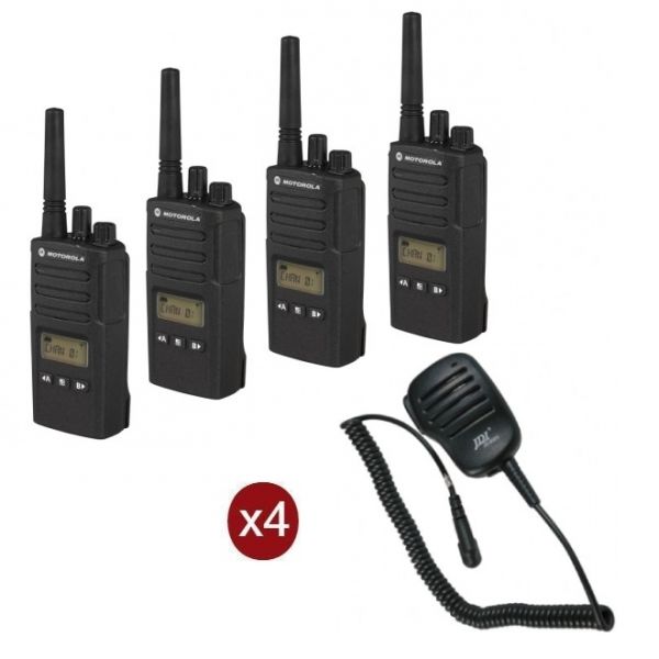 Motorola XT460 Quad-pack + 4 Speakermics