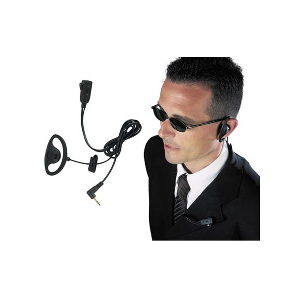D-Shaped Earpiece with PTT Mic for Motorola 1-Pin Radios