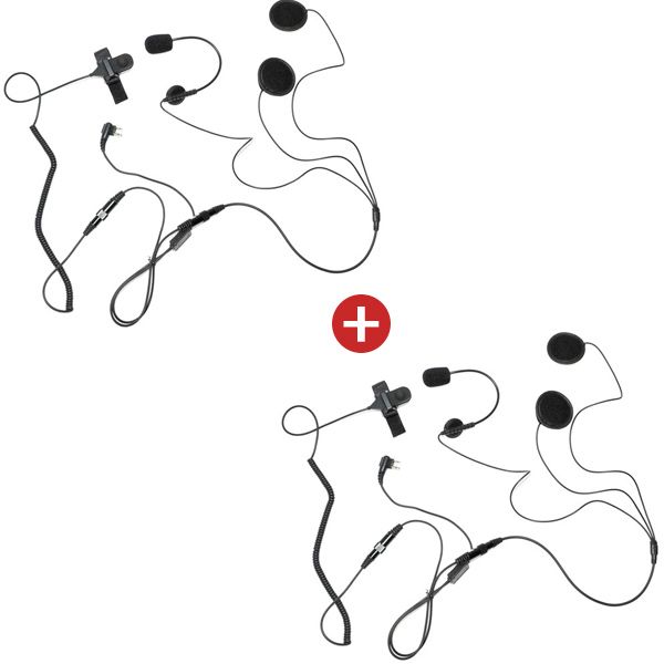 Two Open Face Mics for 1-Pin Motorola Radios