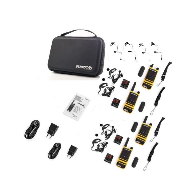 Pack of 4 Dynascan P19 + 4 hook earphones