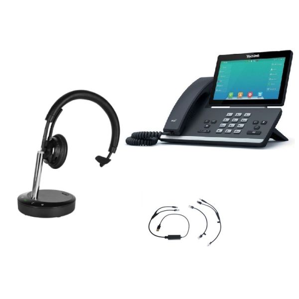 Pack Yealink T57W + Electronic Hook Switch + Cleyver DECT Office