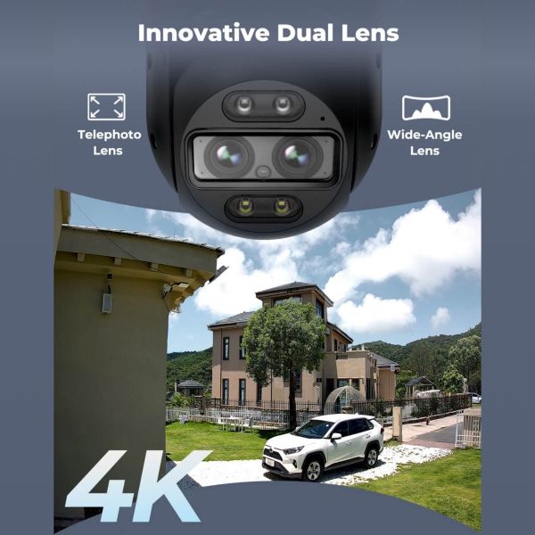 Reolink 4K TrackMix Auto PTZ Mains WiFi AI + 64GB