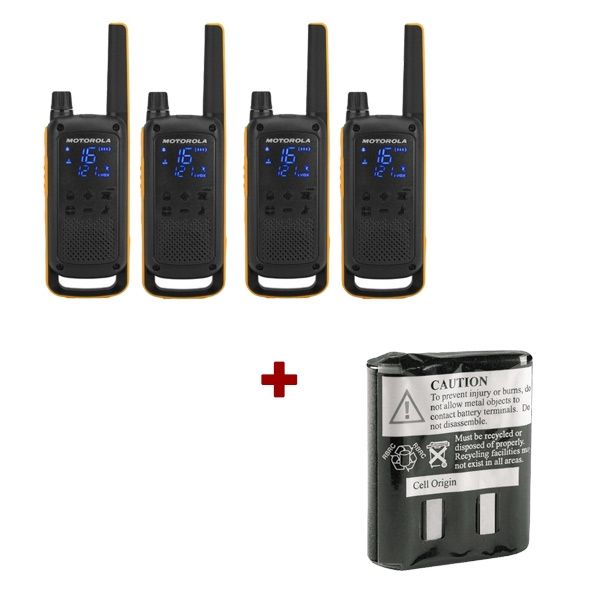 Motorola T82 Extreme Quad Pack + Spare Batteries