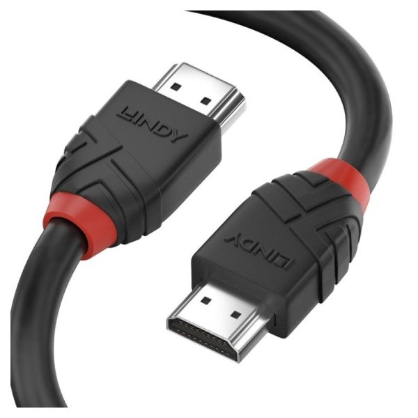 Lindy 2m High Speed HDMI Cable, Black Line