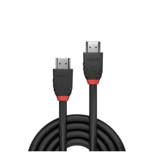 Lindy 2m High Speed HDMI Cable, Black Line