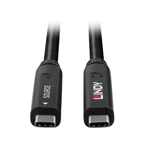Lindy 10m USB 3.2 5Gbps & DP 1.4 Type C Fibre Optic Hybrid Cable