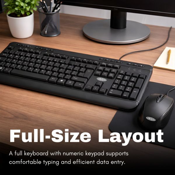 USB Keyboard and Mouse combo size