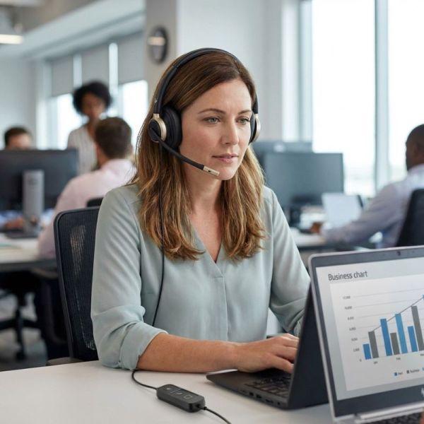 HP Poly Mission 825 wired USB headset