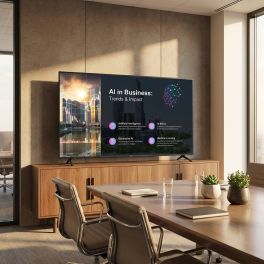 LG PK640S 55 inch UHD TV signage display in office environment