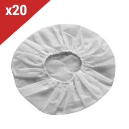 20 Hygienic Cotton Headset Covers - White