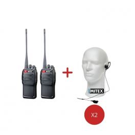 Mitex General DMR UHF Twin Pack + G-Shape Earpieces