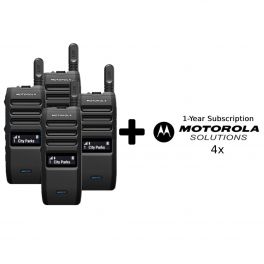 Motorola Wave TLK110 with Charger Quad pack + 1 year subscription