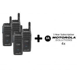 Motorola Wave TLK100 with Charger Quad pack + 1 year subscription