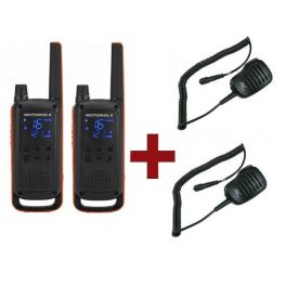 Motorola Talkabout T82 Twin pack + 2x HP microphones
